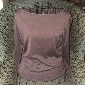 Vansi Fugel Brown 3/4 Length Sleeve Top
